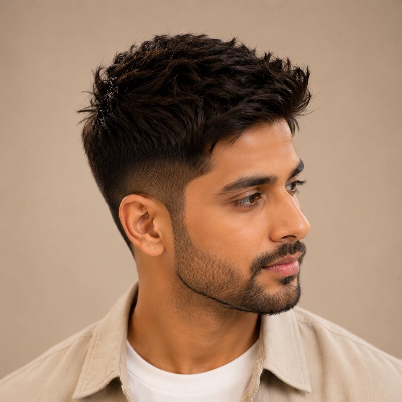 Textured crop hairstyle